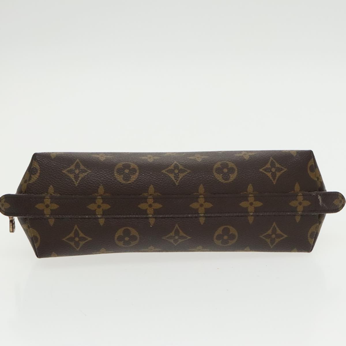 LOUIS VUITTON Monogram Trousse Demi Ronde Cosmetic Pouch M47520 LV Auth 100605