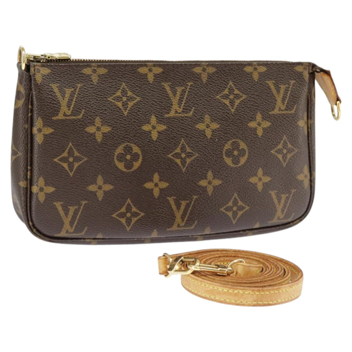 LOUIS VUITTON Monogram Pochette Accessoires Pouch M51980 LV Auth 100615