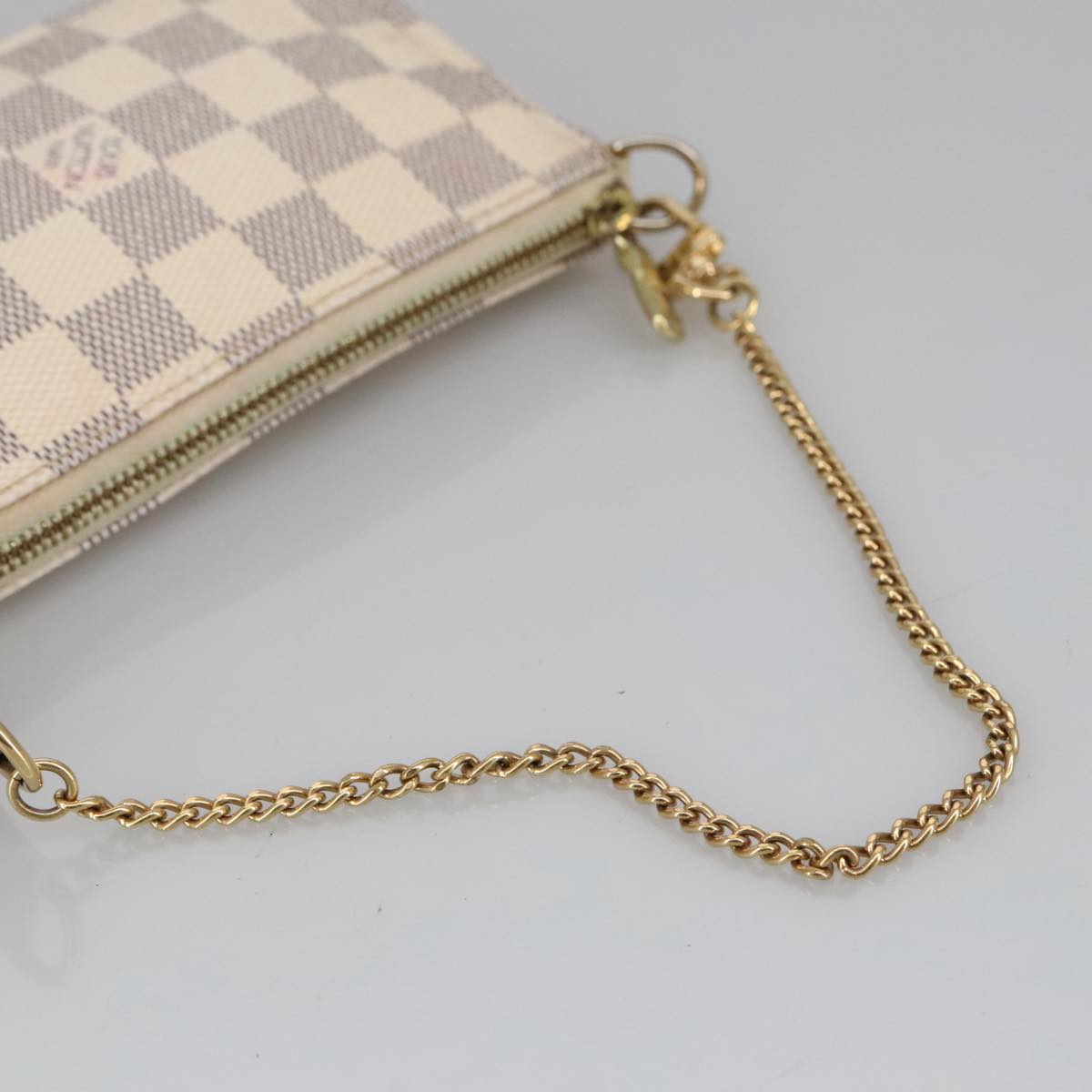 LOUIS VUITTON Damier Azur Mini Pochette Accessoires Pouch N63005 LV Auth 100620