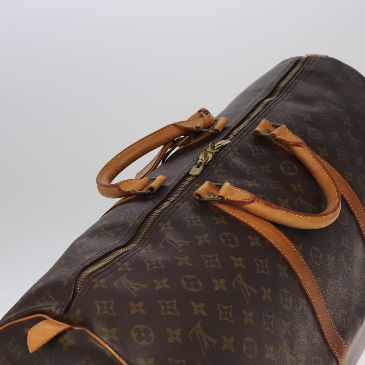 LOUIS VUITTON Monogram Keepall 60 Boston Bag M41422 LV Auth 100635