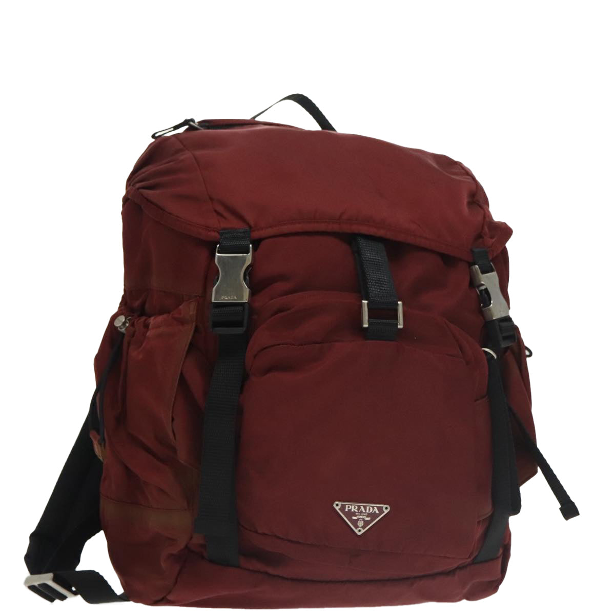 PRADA Backpack Nylon Red Auth 100680