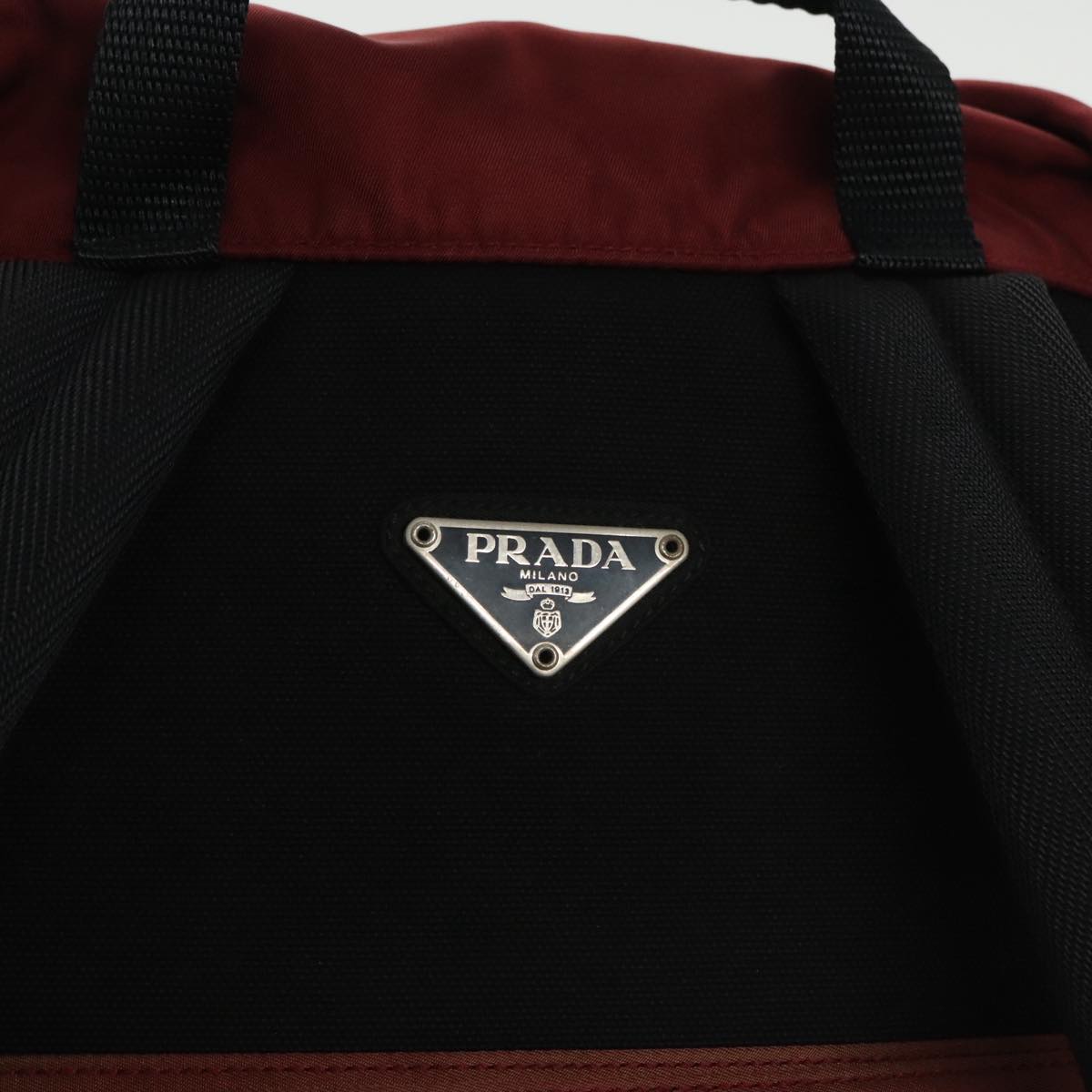 PRADA Backpack Nylon Red Auth 100680