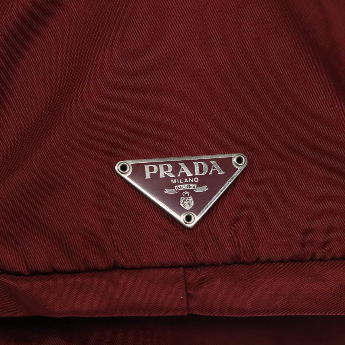 PRADA Backpack Nylon Red Auth 100680