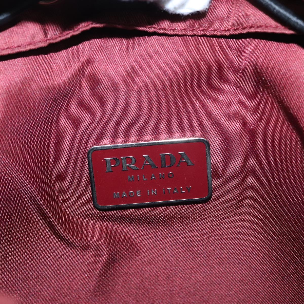 PRADA Backpack Nylon Red Auth 100680