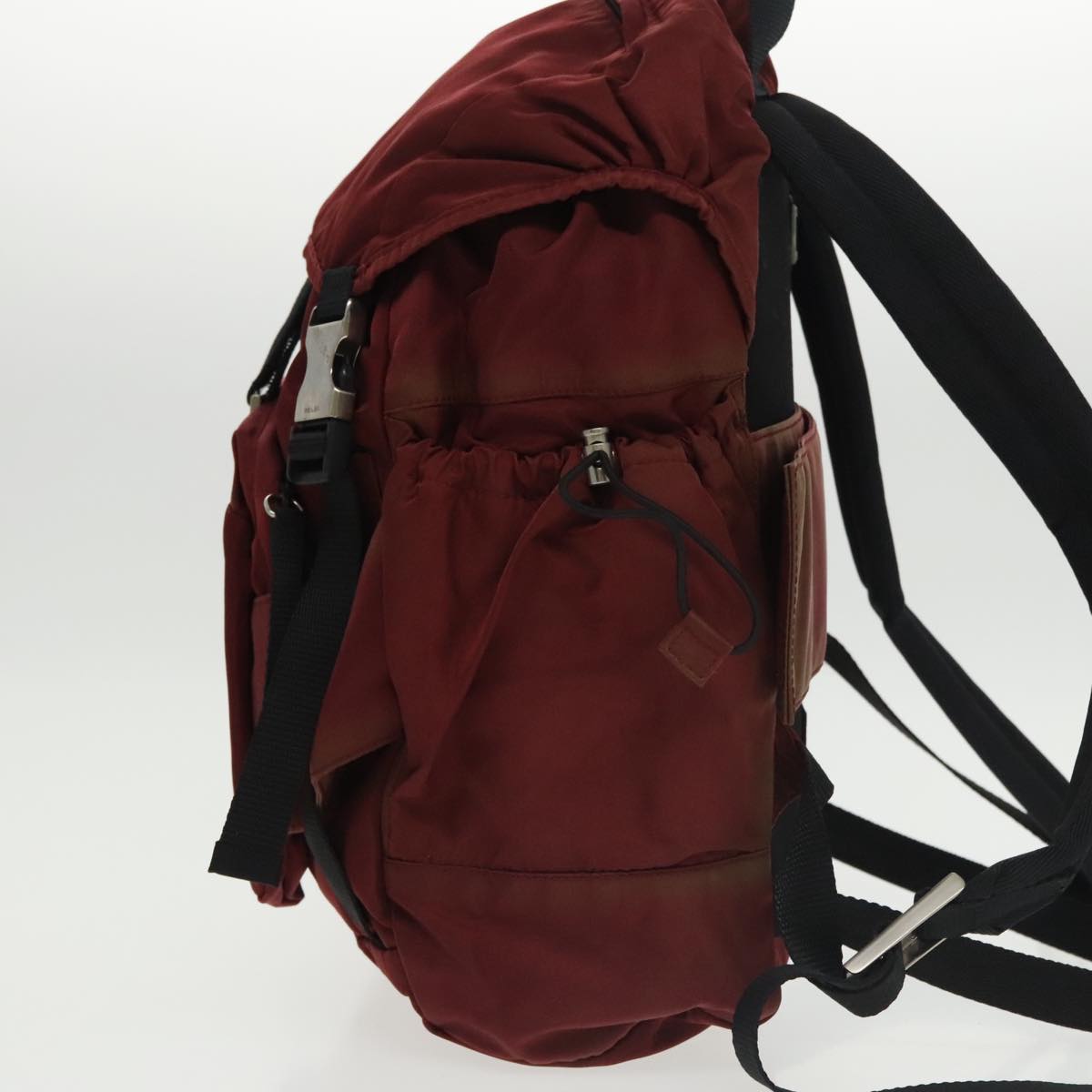 PRADA Backpack Nylon Red Auth 100680