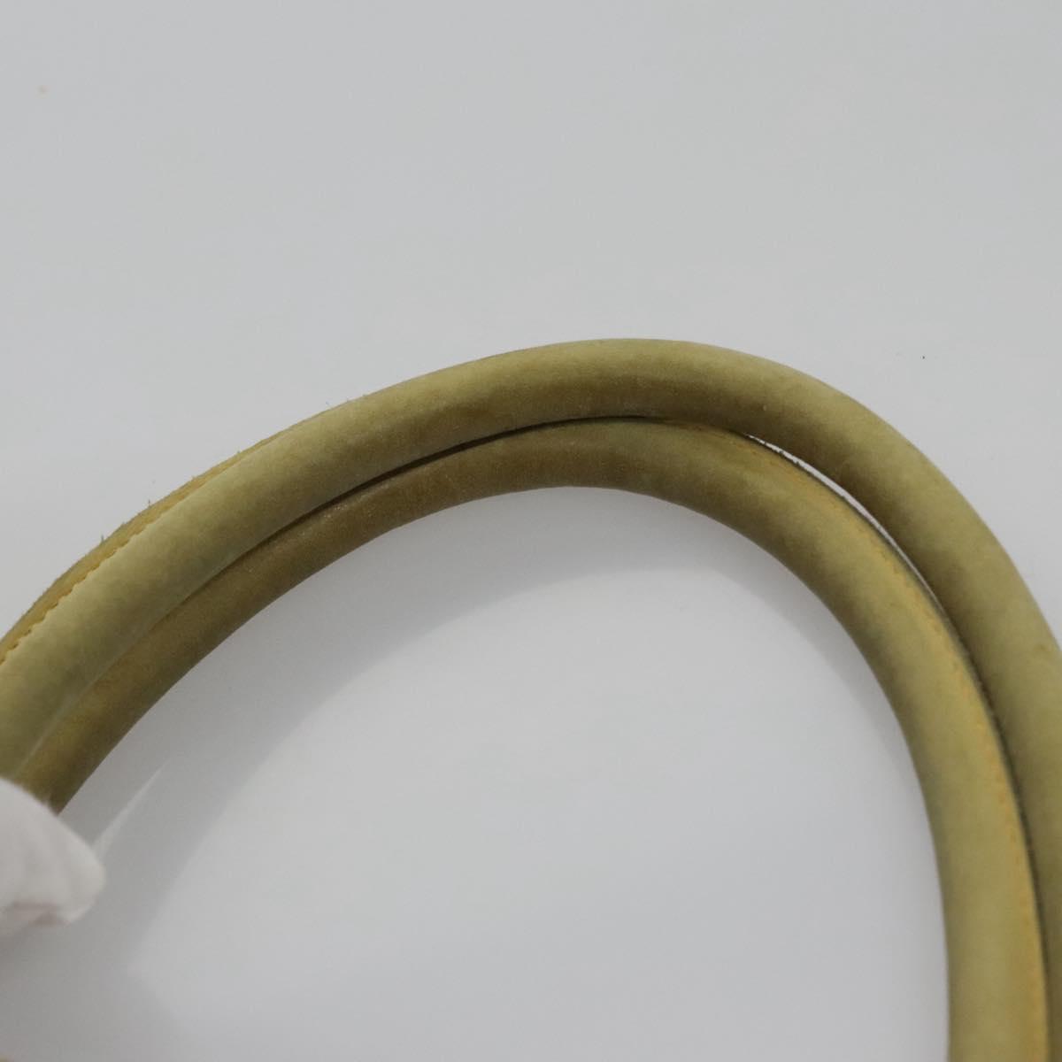 Salvatore Ferragamo Shoulder Bag Suede Yellow Auth 100746