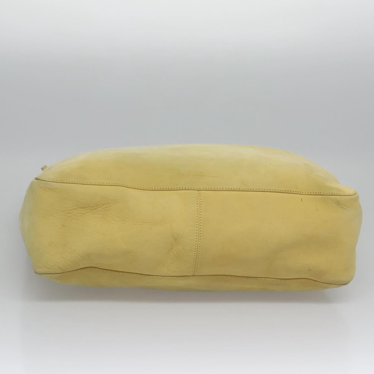 Salvatore Ferragamo Shoulder Bag Suede Yellow Auth 100746