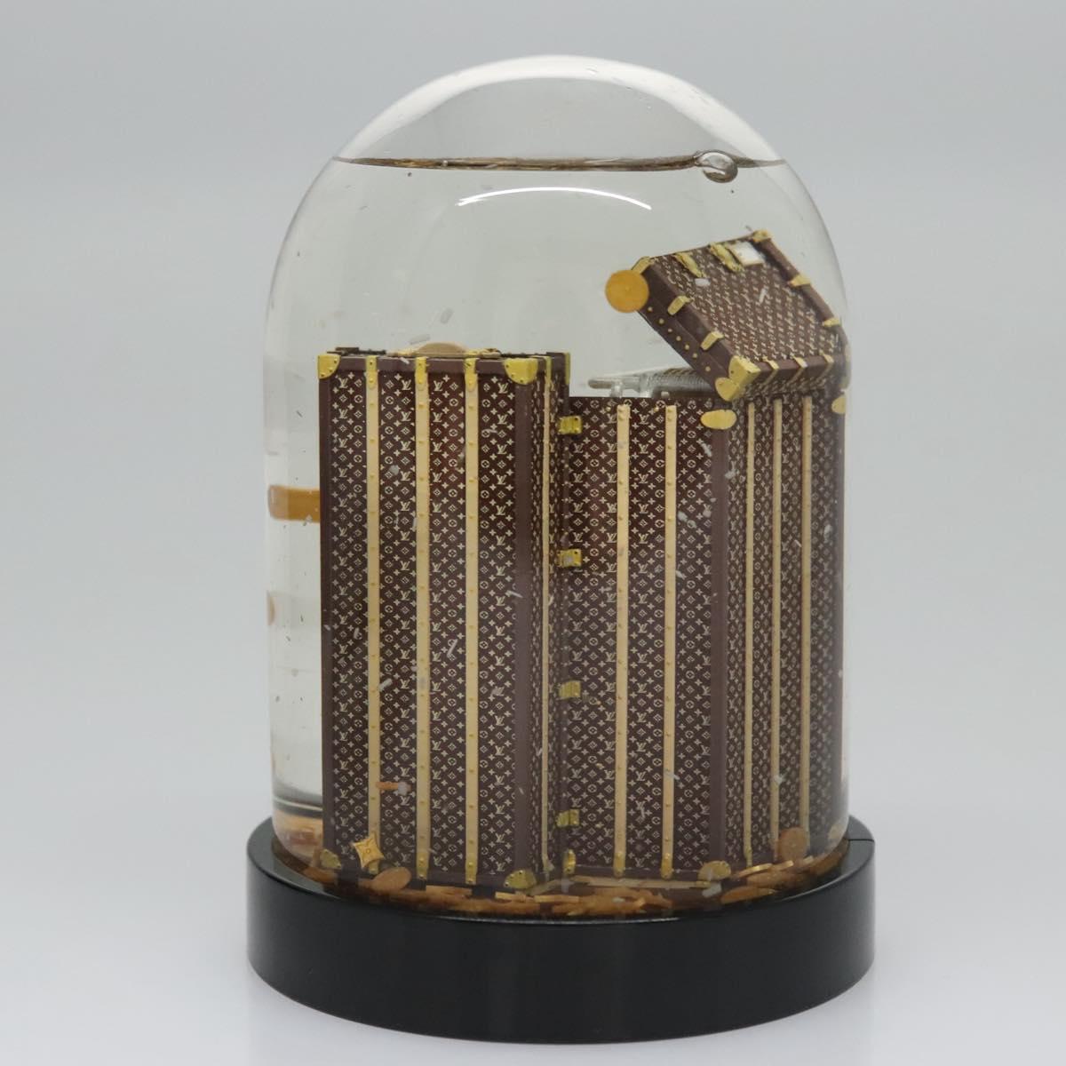 LOUIS VUITTON Wardrobe Trunk Snow Globe 2009 limited year Clear LV Auth 100750A