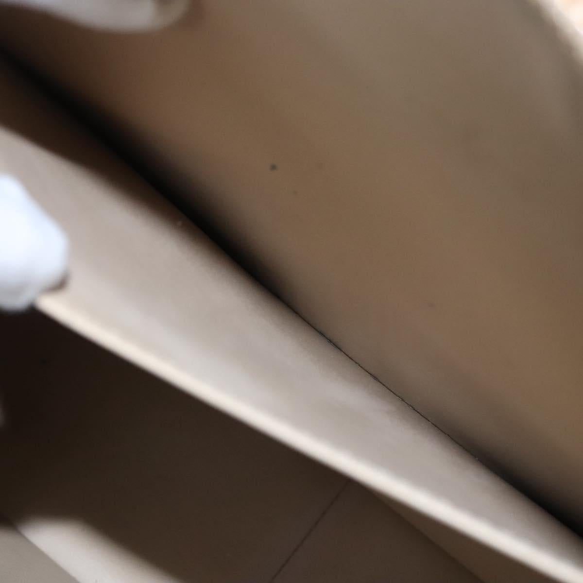 LOUIS VUITTON Monogram Vernis Columbus Tote Bag Beige M91023 LV Auth 100753