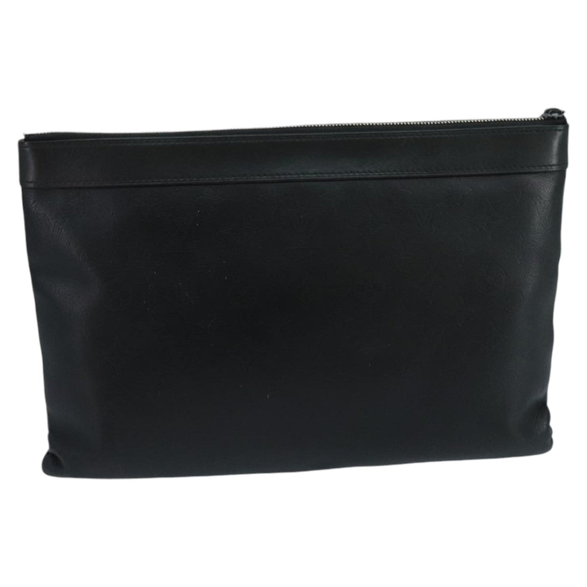 LOUIS VUITTON Monogram Shadow Discovery Clutch Bag Black M62903 LV Auth 100835