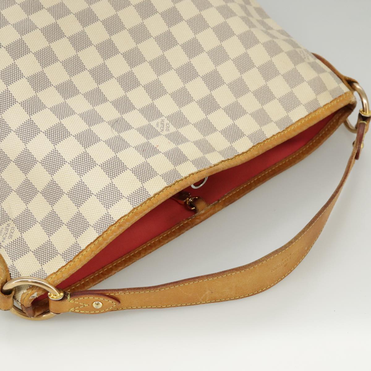 LOUIS VUITTON Damier Azur Delightful MM Shoulder Bag N41448 LV Auth 100836