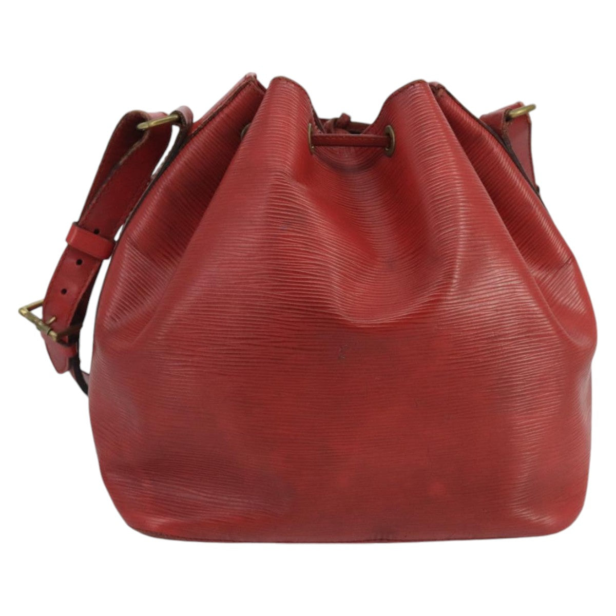 LOUIS VUITTON Epi Petit Noe Shoulder Bag Red M44107 LV Auth 100853