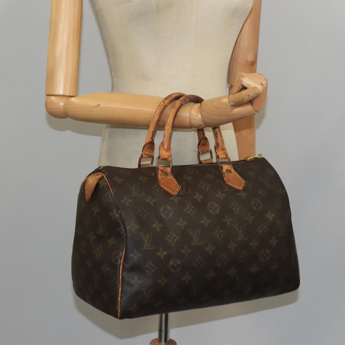 LOUIS VUITTON Monogram Speedy 30 Hand Bag M41526 LV Auth 100860