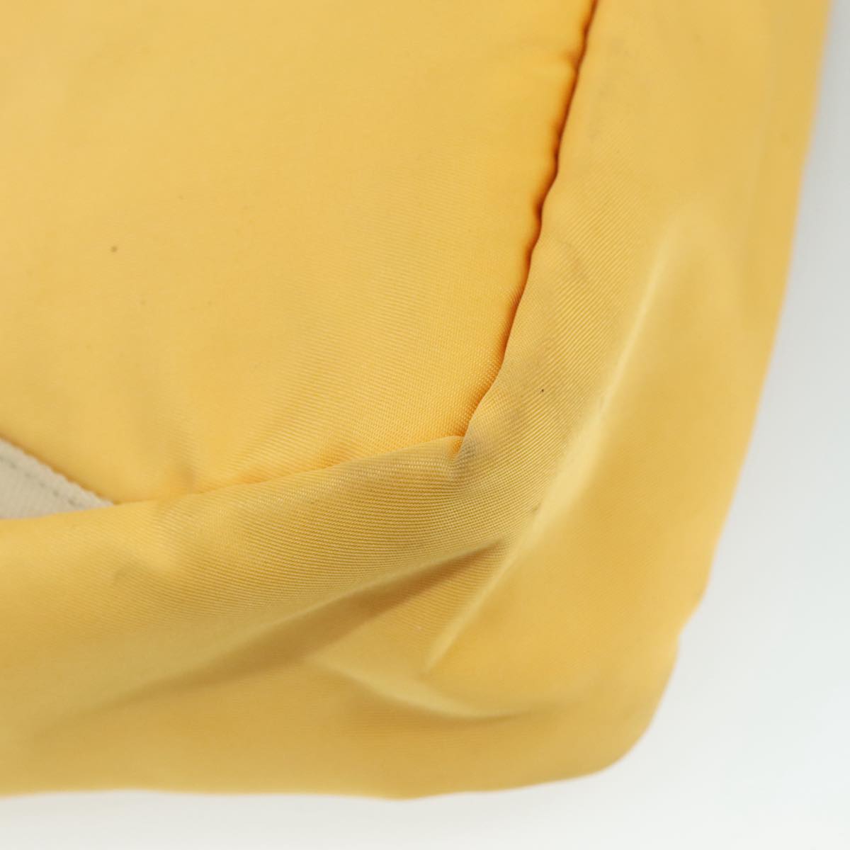 PRADA Hand Bag Nylon Yellow Auth 100865
