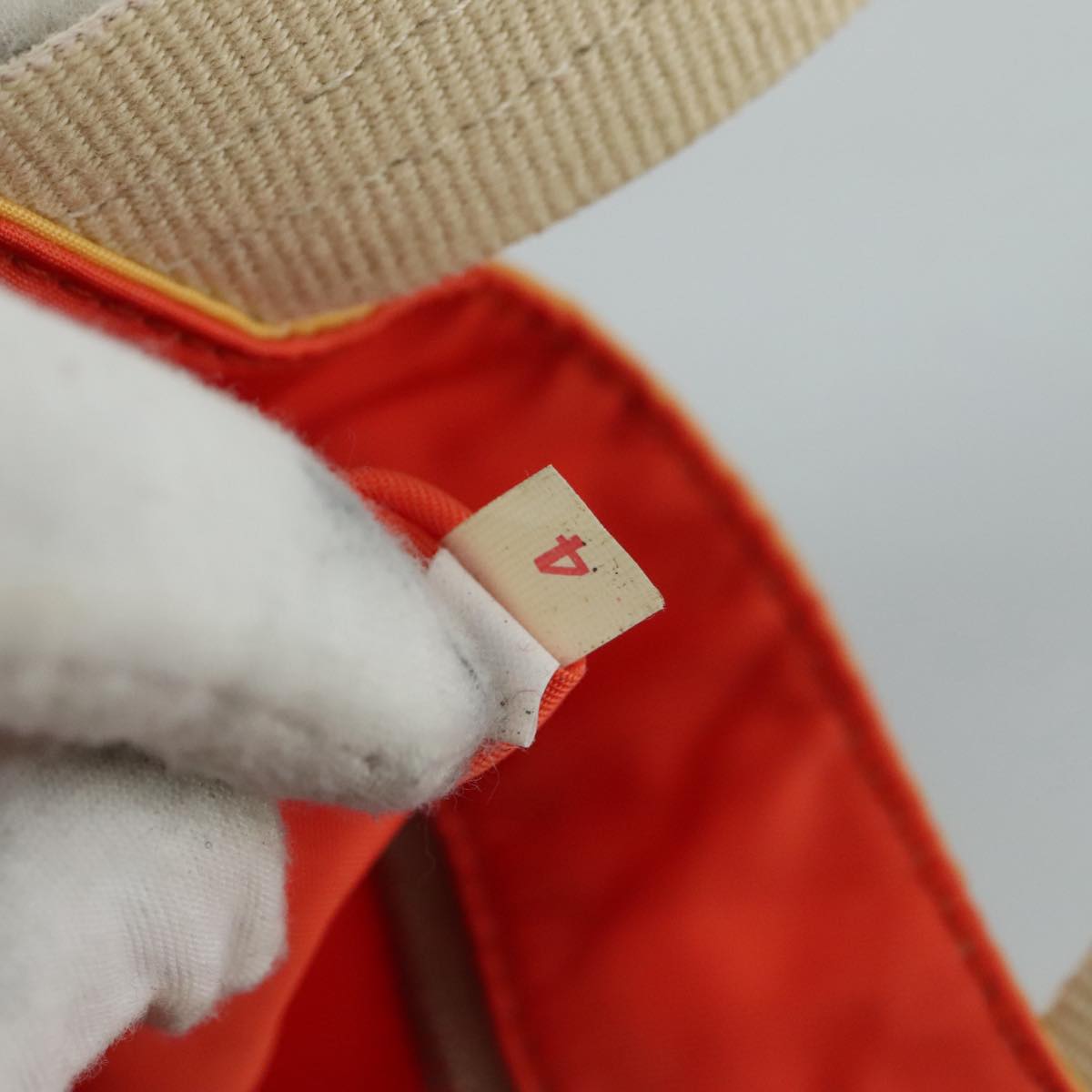 PRADA Hand Bag Nylon Yellow Auth 100865