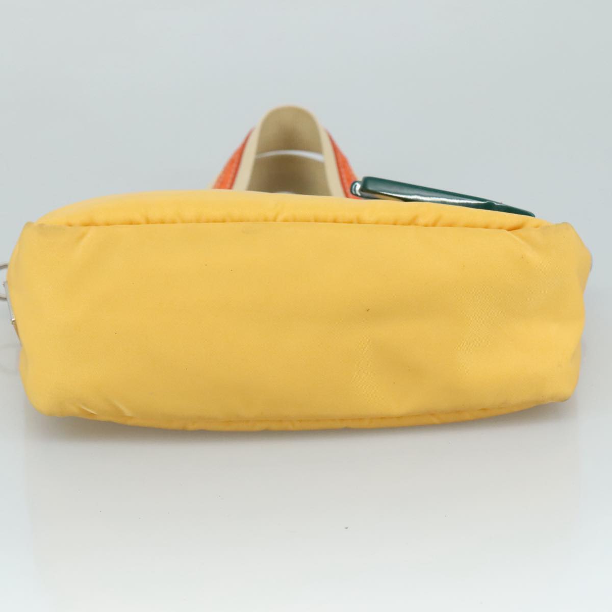 PRADA Hand Bag Nylon Yellow Auth 100865