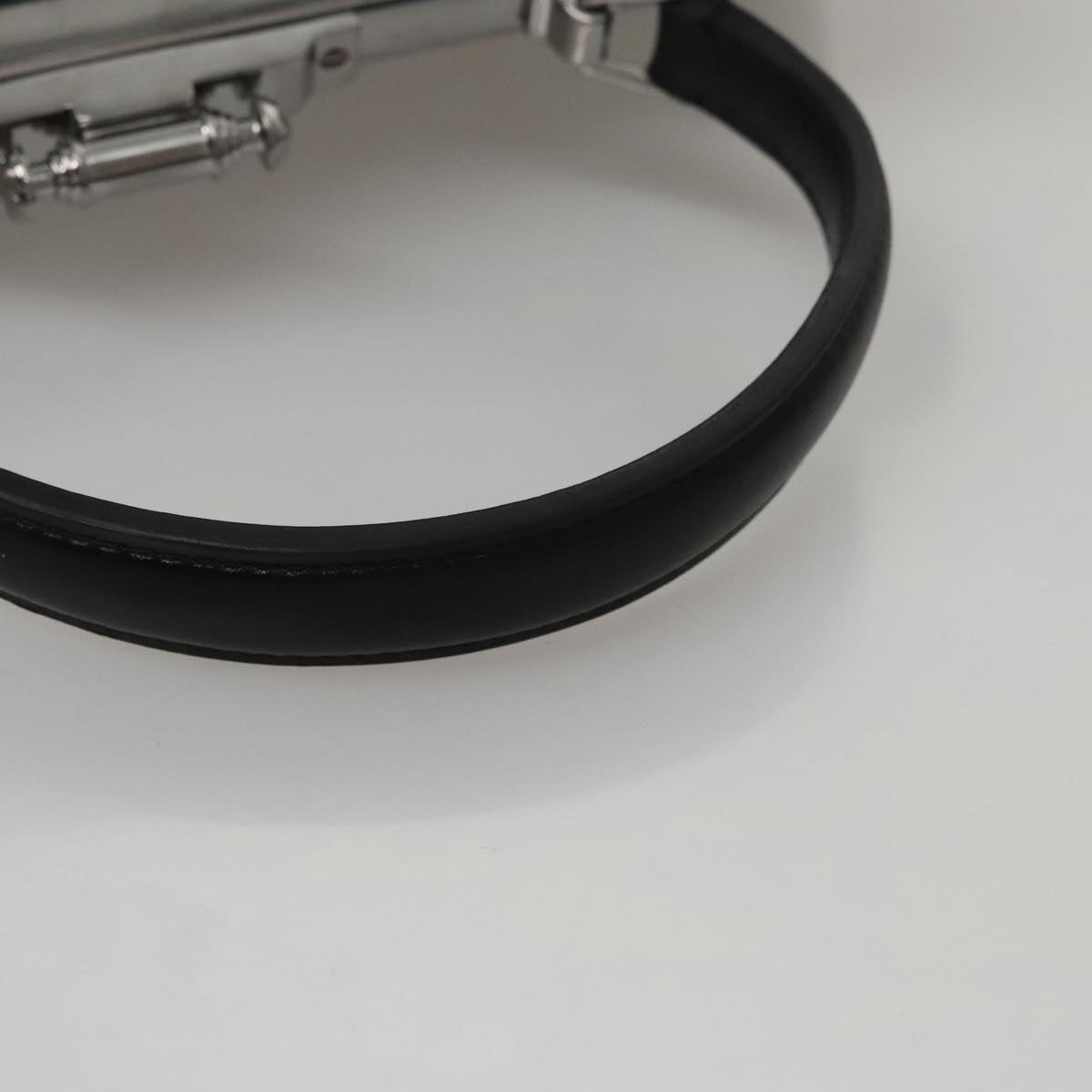 PRADA Hand Bag Leather Black Auth 100868