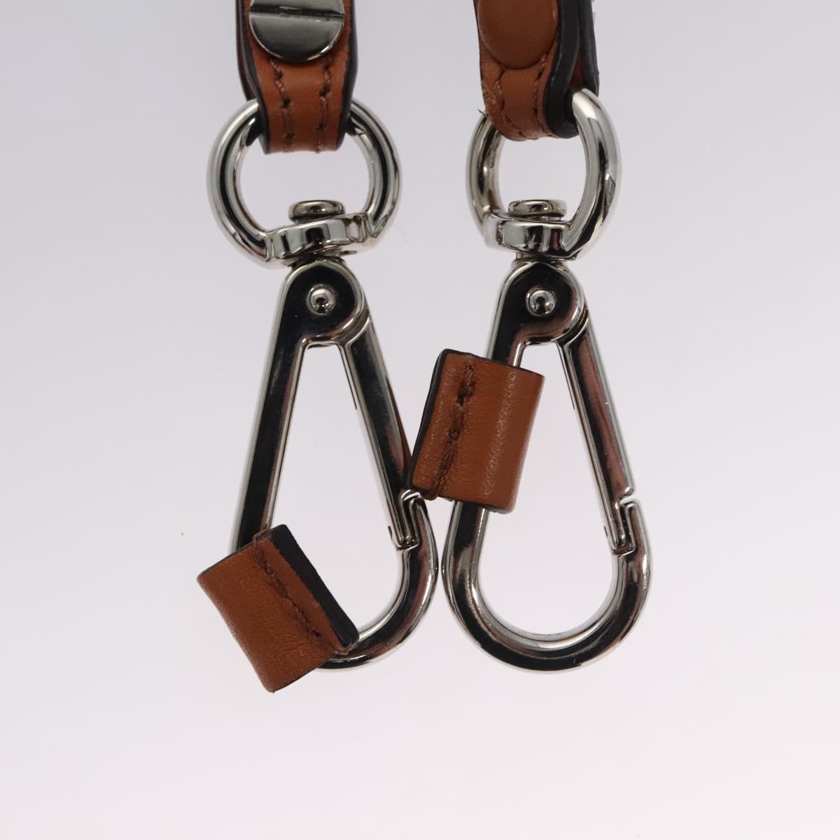 Chloe Nile Hand Bag Enamel Leather 2way Silver Brown Auth 101064