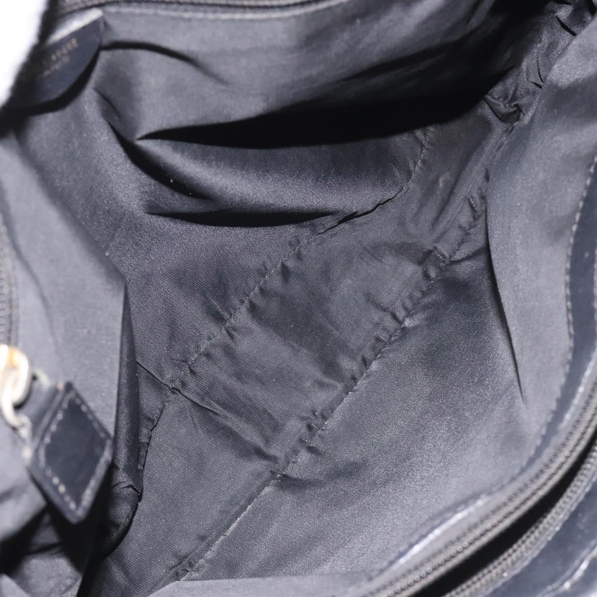 CELINE Shoulder Bag Nylon Black Auth 101065