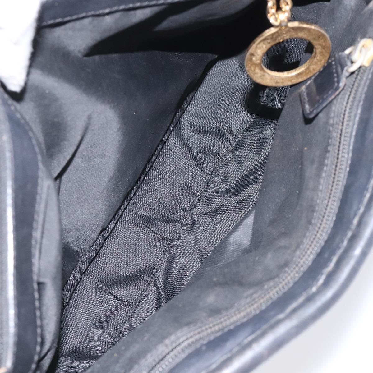 CELINE Shoulder Bag Nylon Black Auth 101065