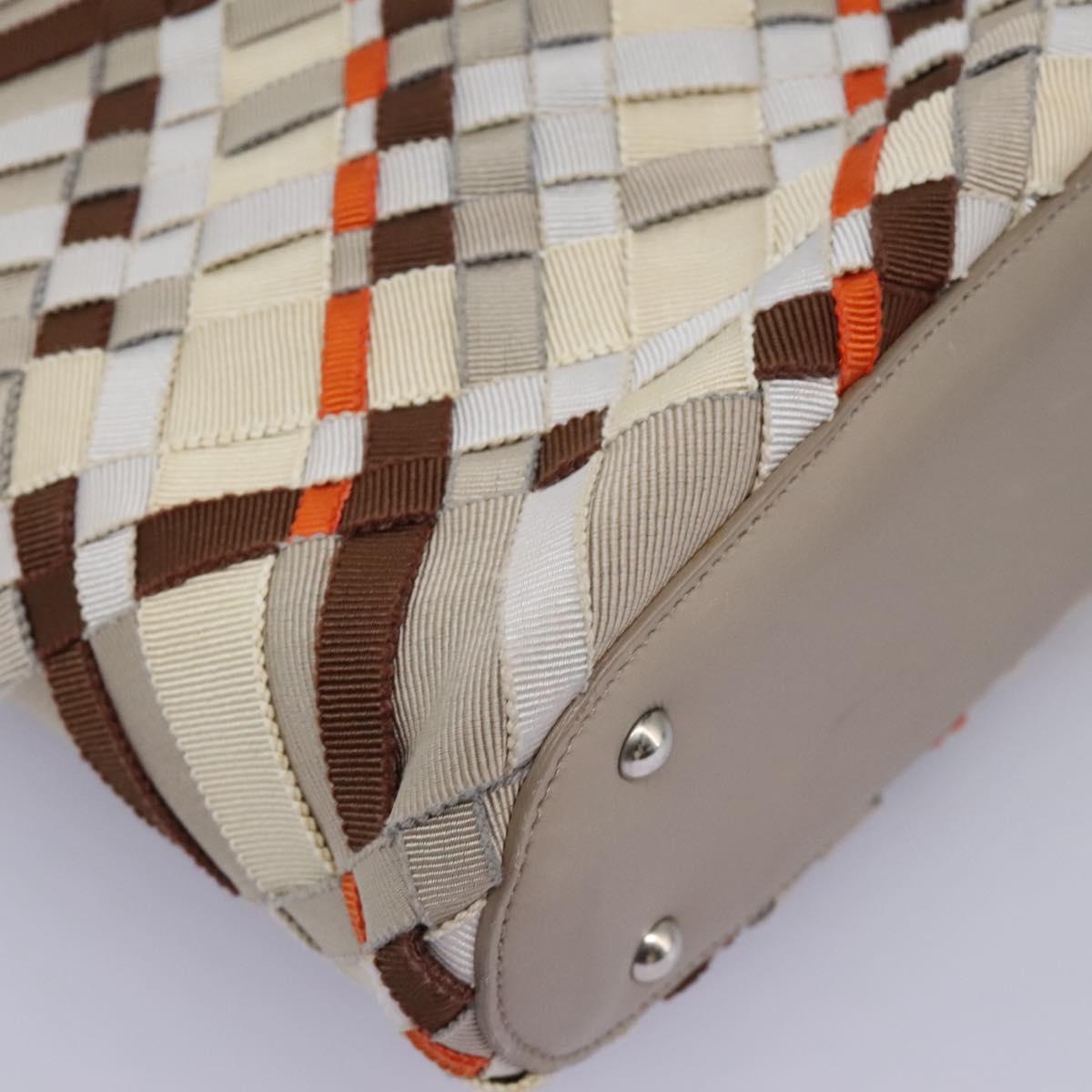 Salvatore Ferragamo Hand Bag Canvas Multicolor Auth 101075V