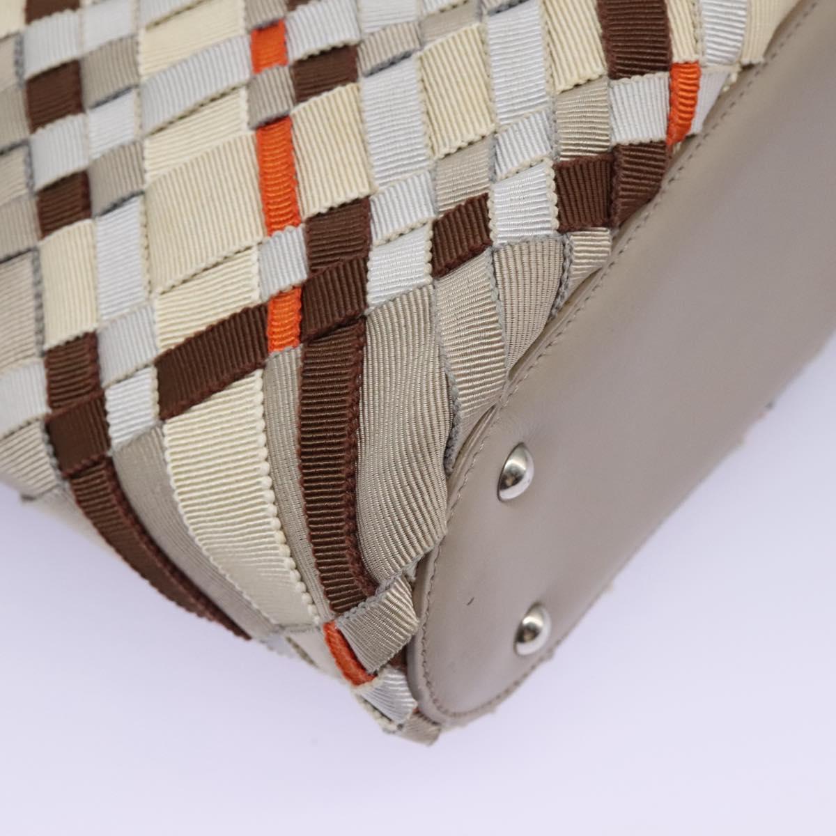 Salvatore Ferragamo Hand Bag Canvas Multicolor Auth 101075V