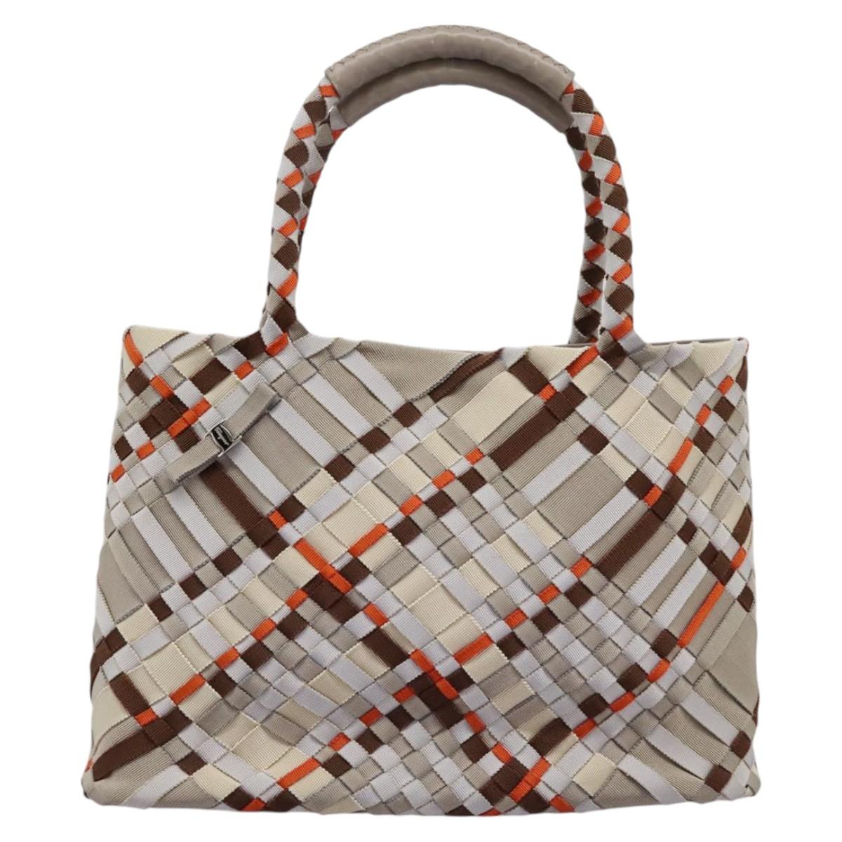 Salvatore Ferragamo Hand Bag Canvas Multicolor Auth 101075V