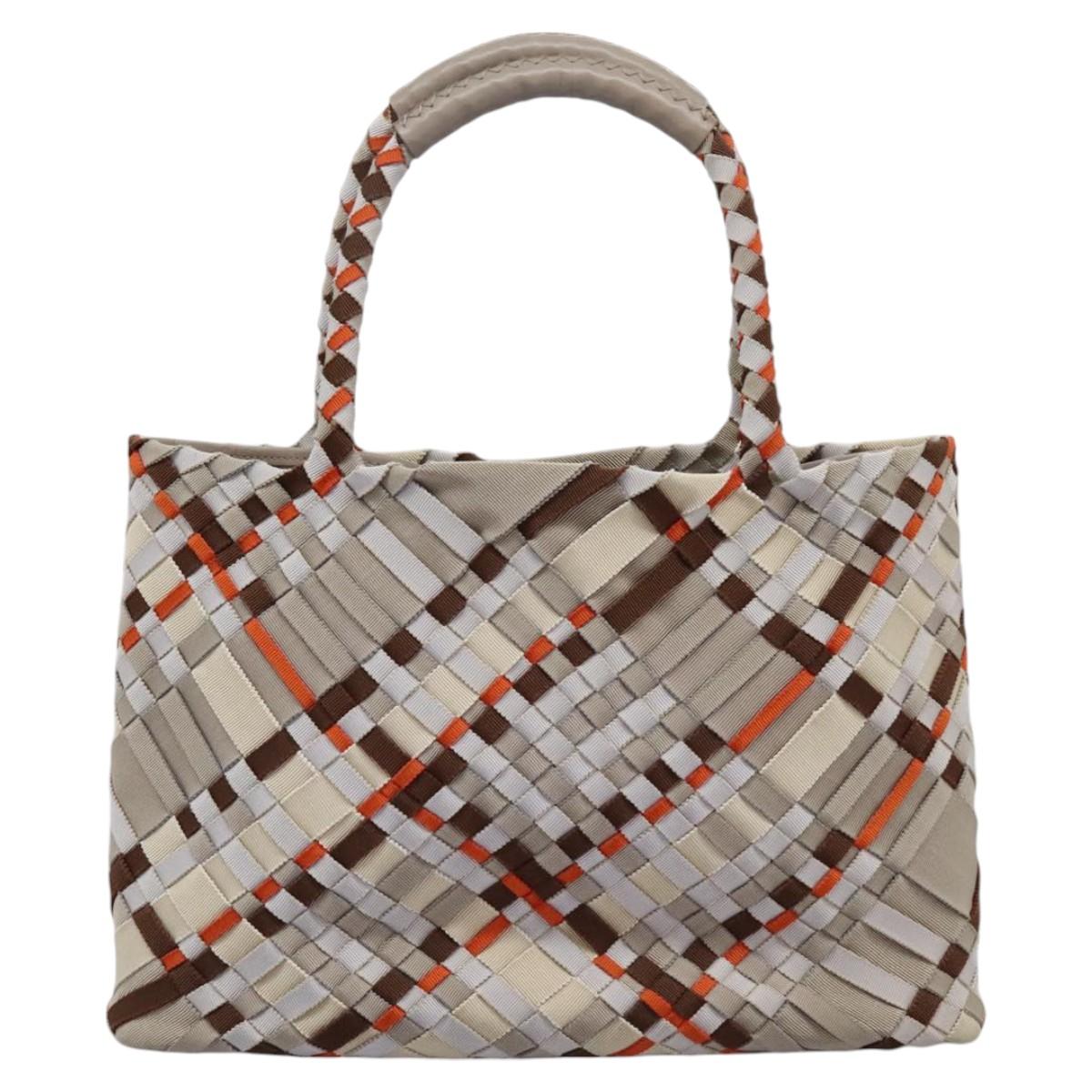 Salvatore Ferragamo Hand Bag Canvas Multicolor Auth 101075V