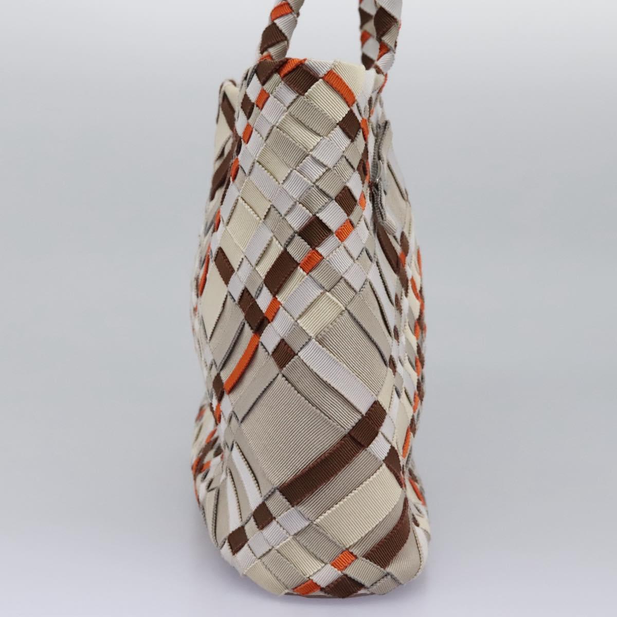 Salvatore Ferragamo Hand Bag Canvas Multicolor Auth 101075V