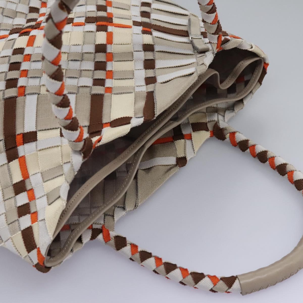 Salvatore Ferragamo Hand Bag Canvas Multicolor Auth 101075V