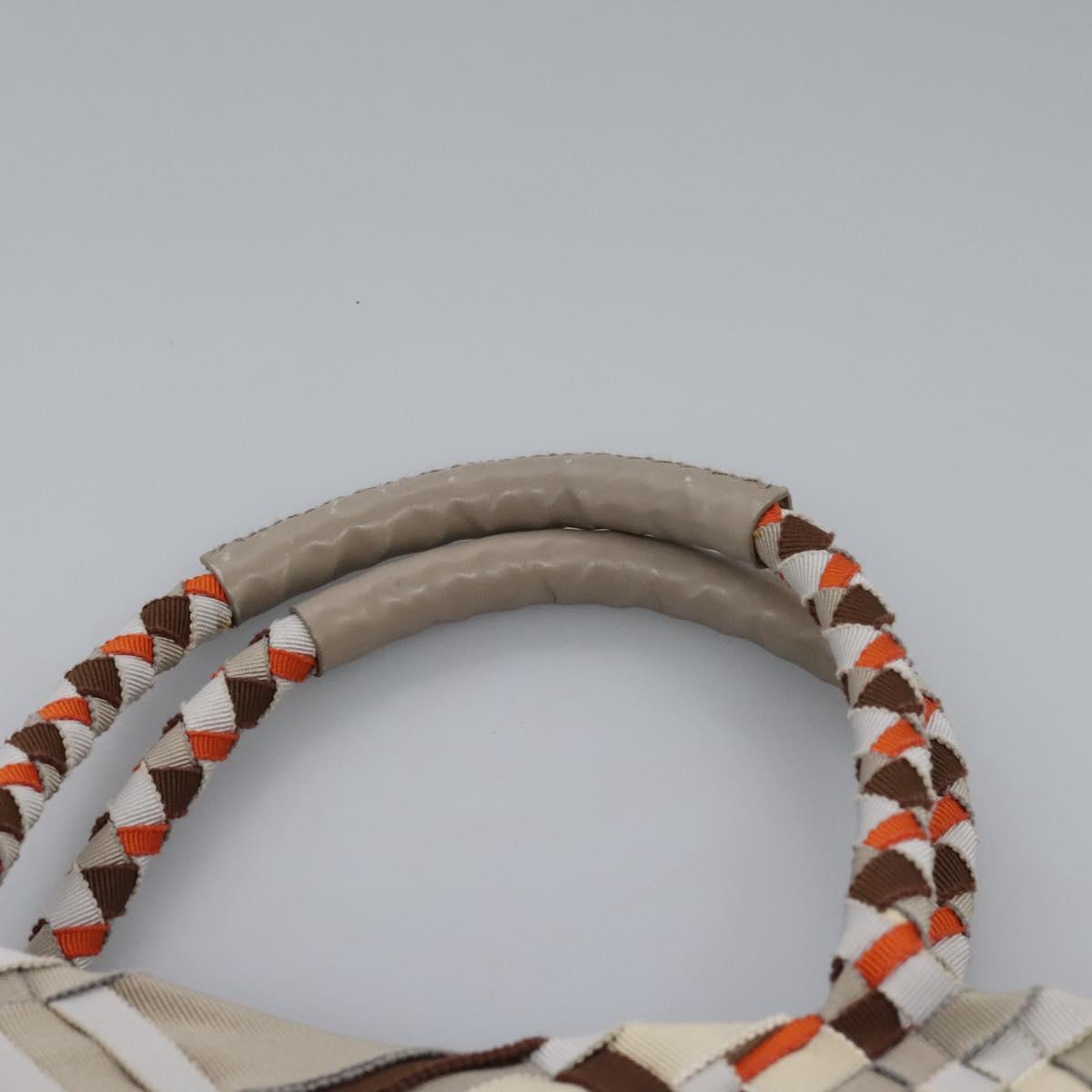 Salvatore Ferragamo Hand Bag Canvas Multicolor Auth 101075V