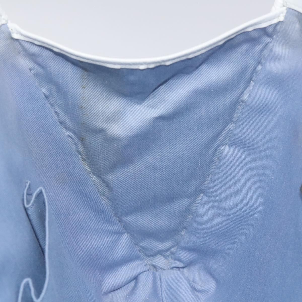 Salvatore Ferragamo Gancini Hand Bag Wicker White Auth 101078