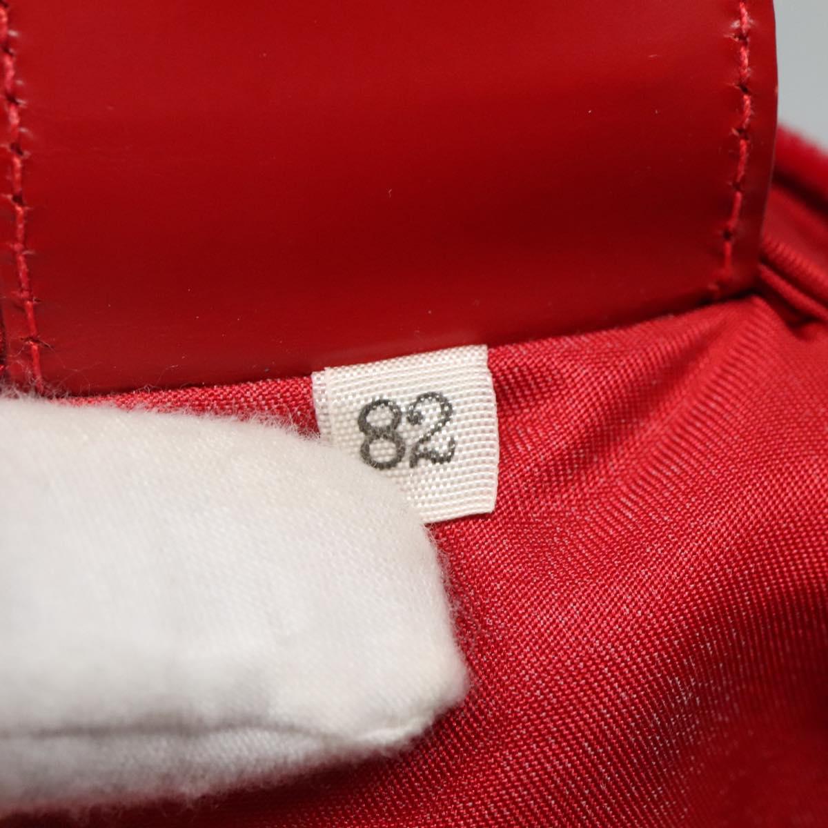 PRADA Shoulder Bag Nylon Red Silver Auth 101081