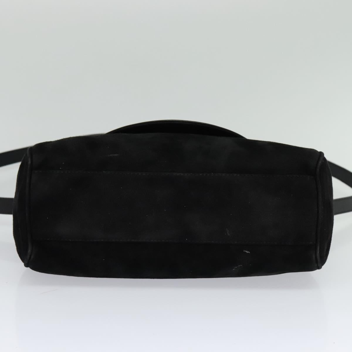 Salvatore Ferragamo Hand Bag Leather 2way Black Auth 101091