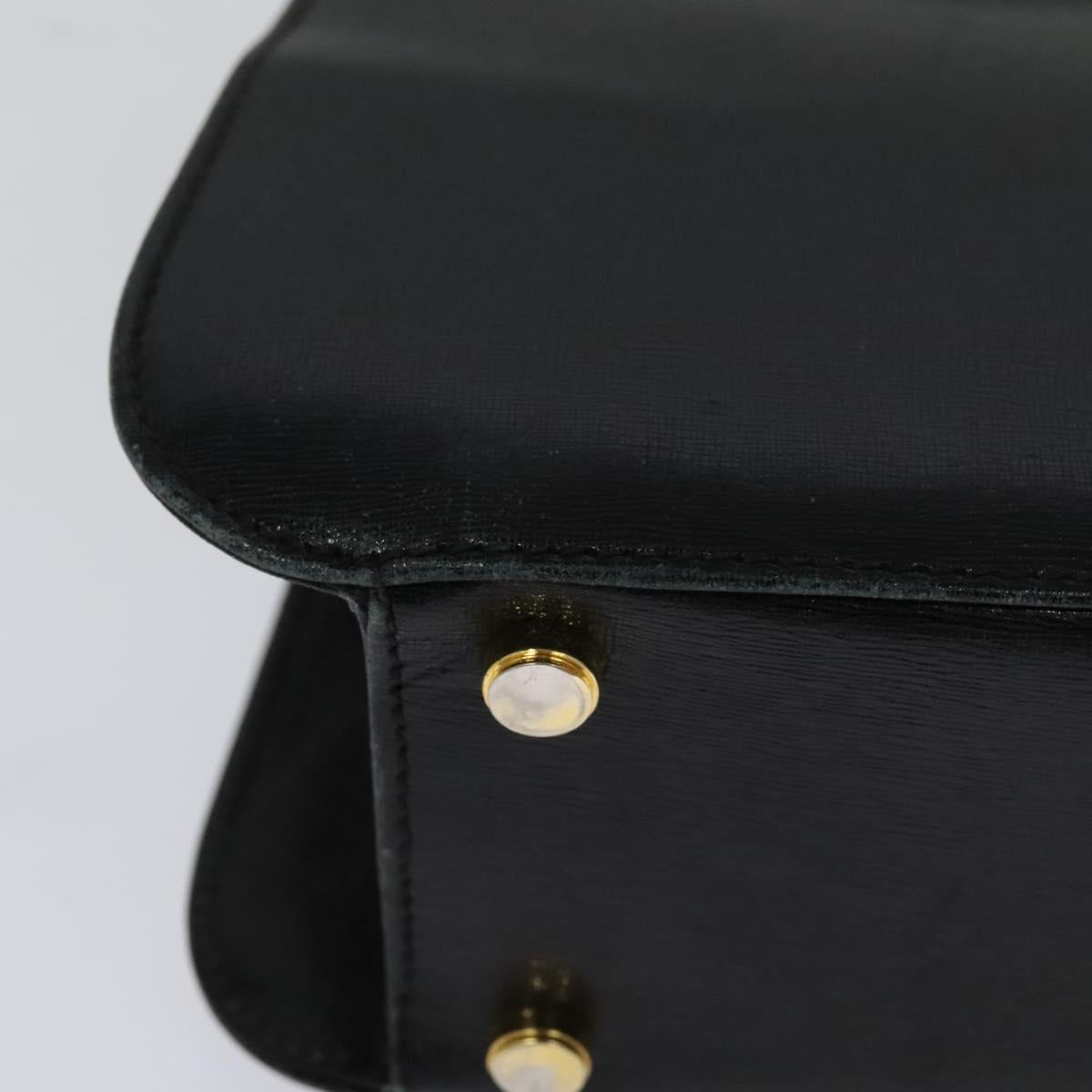 Salvatore Ferragamo Hand Bag Leather 2way Black Auth 101092