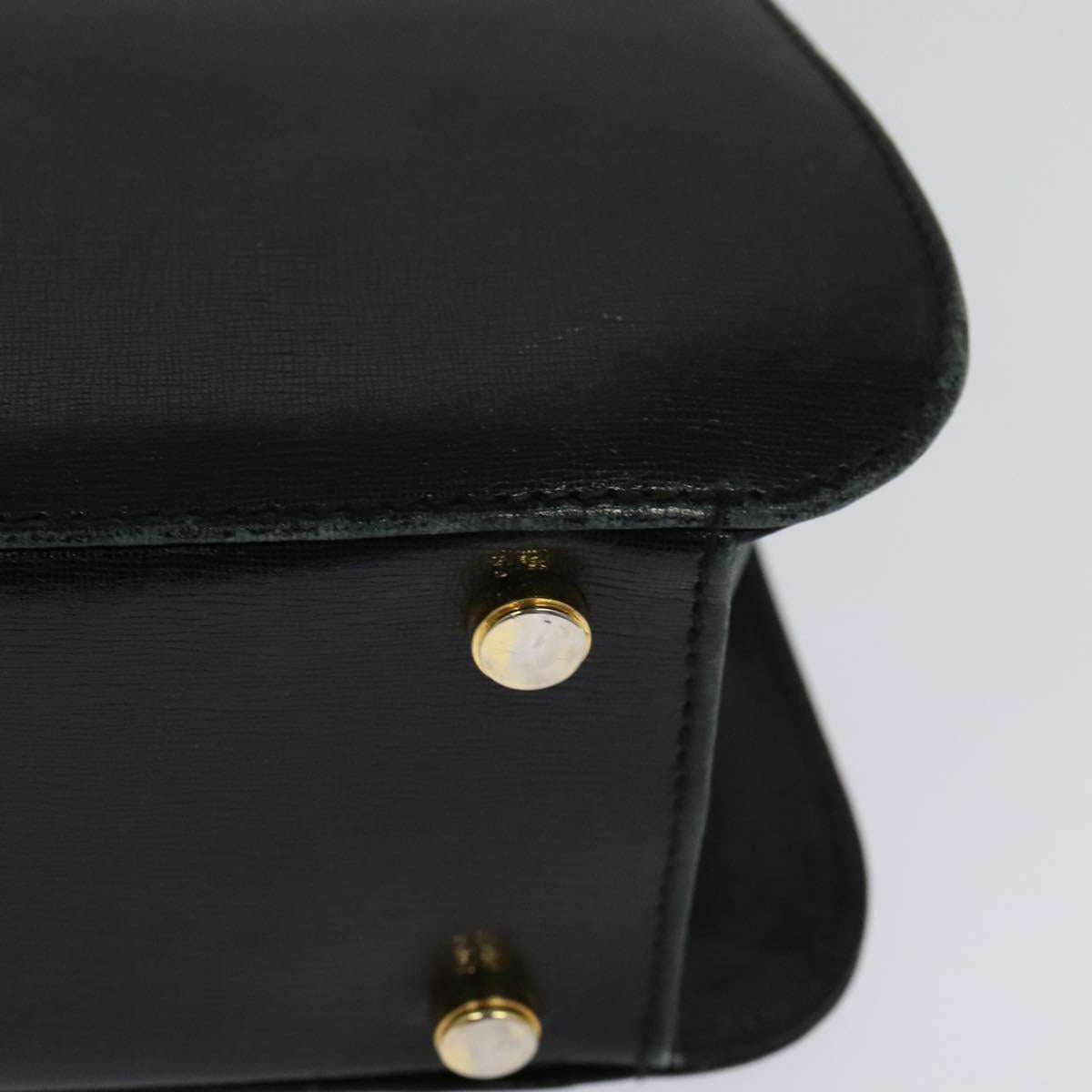 Salvatore Ferragamo Hand Bag Leather 2way Black Auth 101092