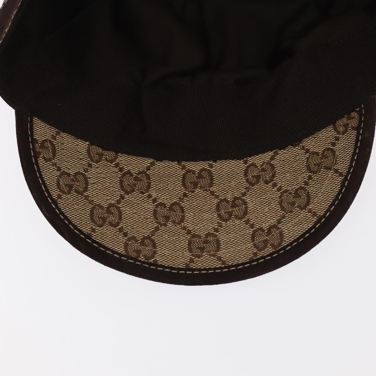 GUCCI GG Canvas Cap XL Beige Auth 101101