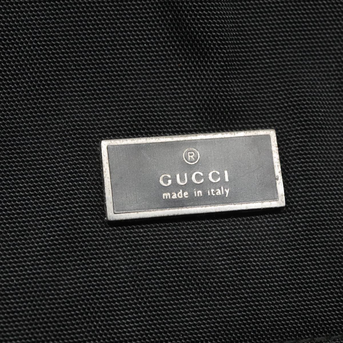 GUCCI Backpack Nylon Black Silver 003 0238 Auth 101174