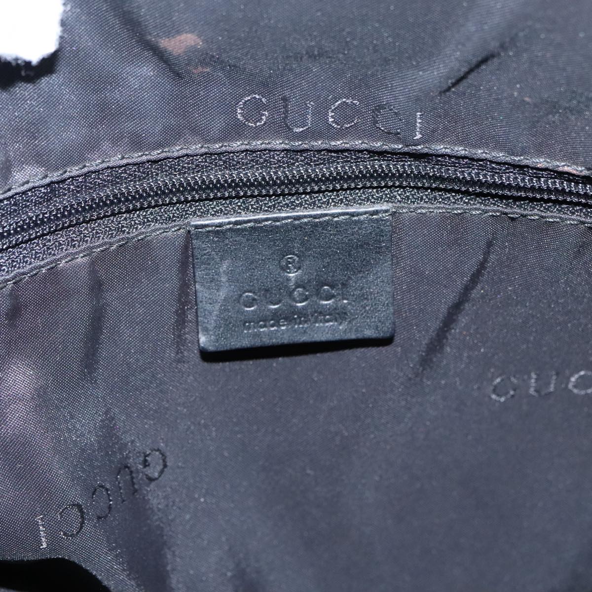 GUCCI Backpack Nylon Black Silver 003 0238 Auth 101174