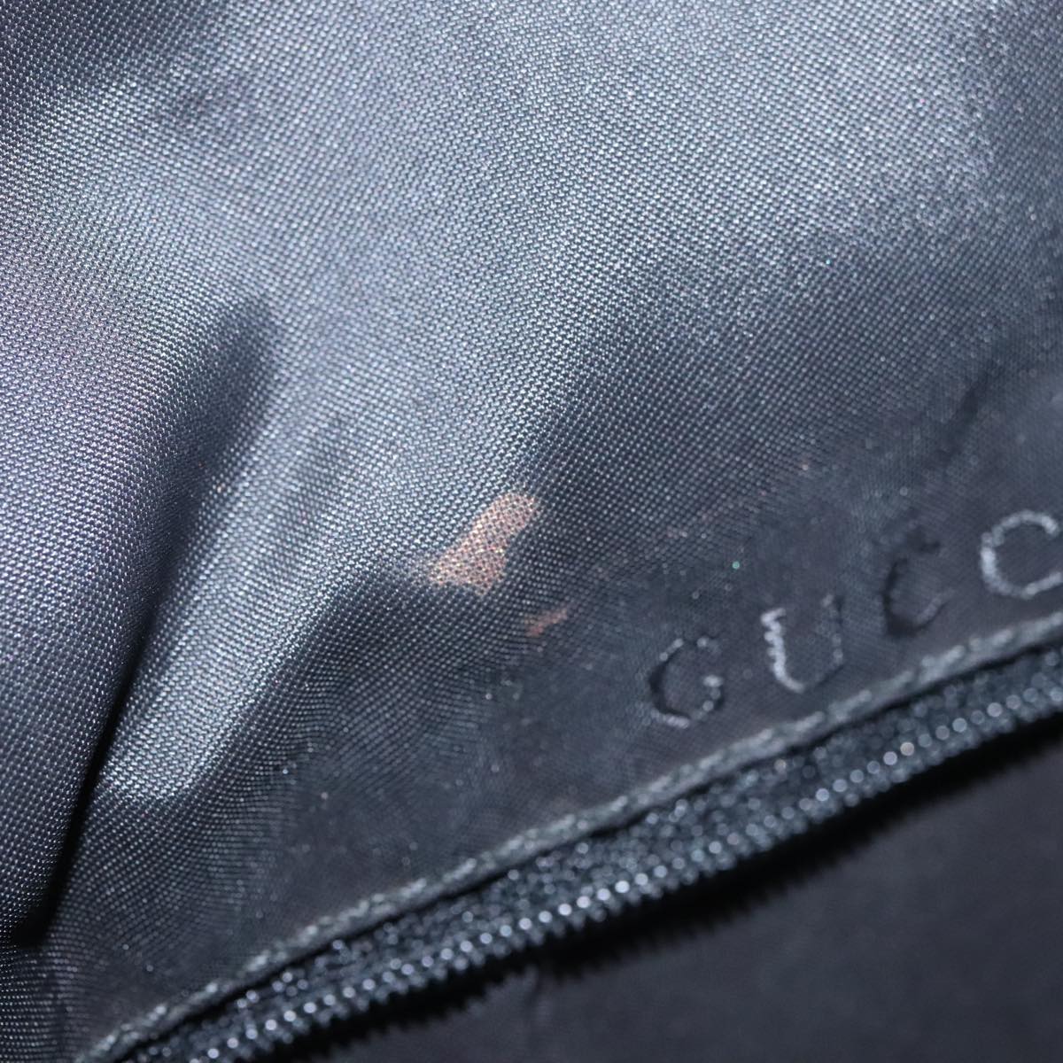 GUCCI Backpack Nylon Black Silver 003 0238 Auth 101174