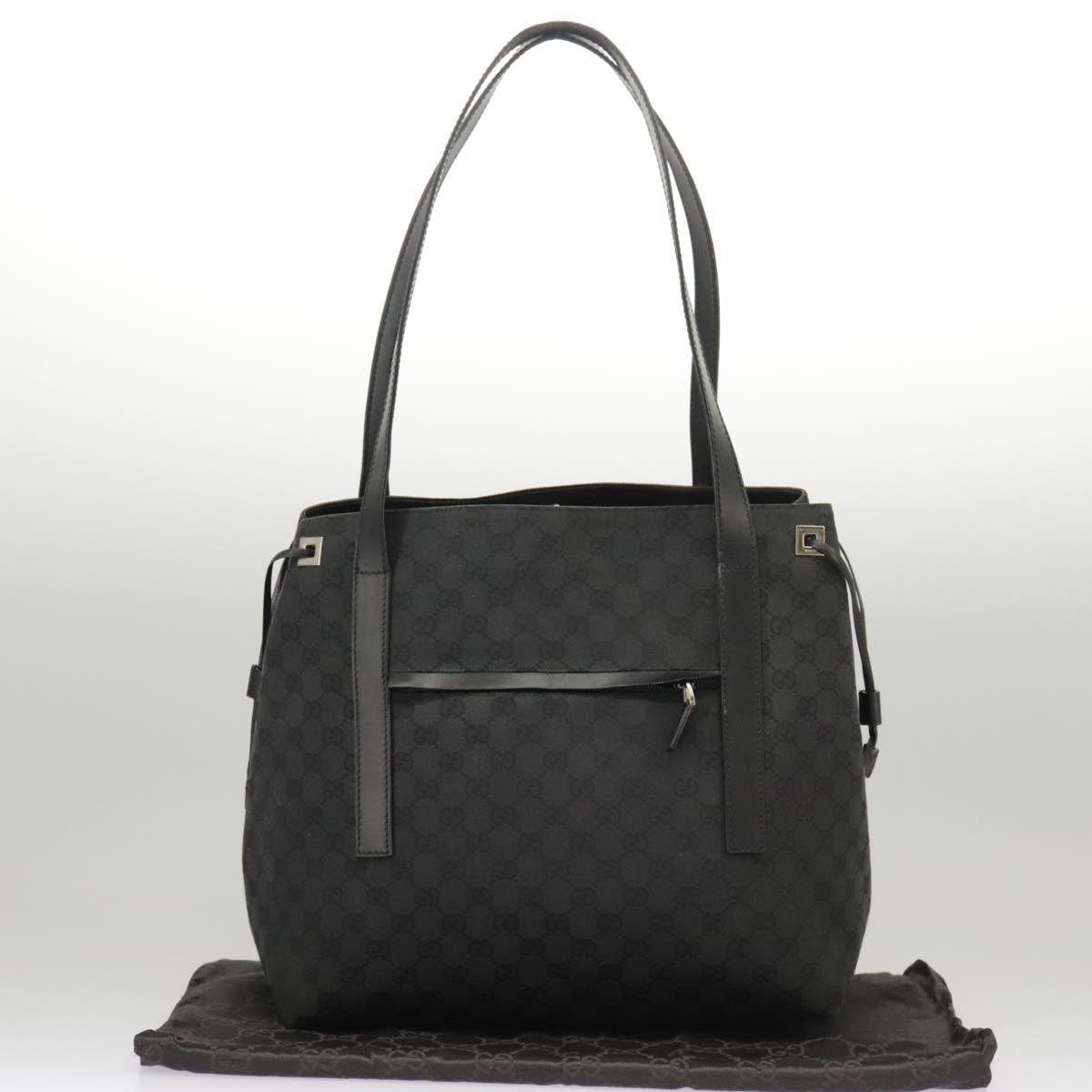 GUCCI GG Canvas Shoulder Bag Black 30501 Auth 101186