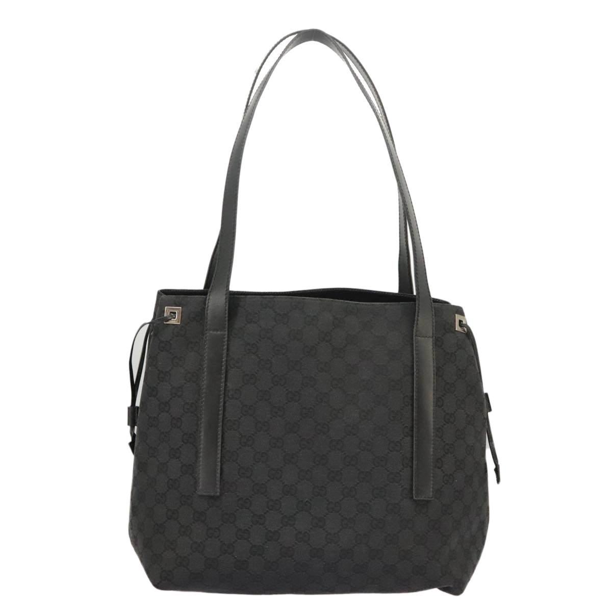 GUCCI GG Canvas Shoulder Bag Black 30501 Auth 101186