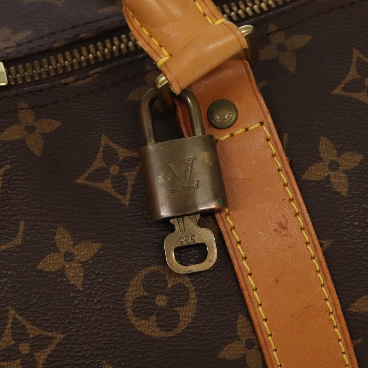 LOUIS VUITTON Monogram Keepall Bandouliere 60 Boston Bag M41412 LV Auth 100996