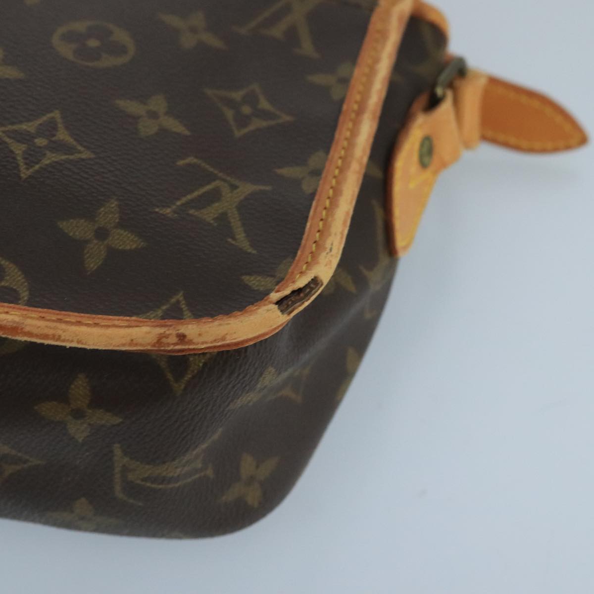 LOUIS VUITTON Monogram Gibeciere MM Shoulder Bag M42247 LV Auth 101252