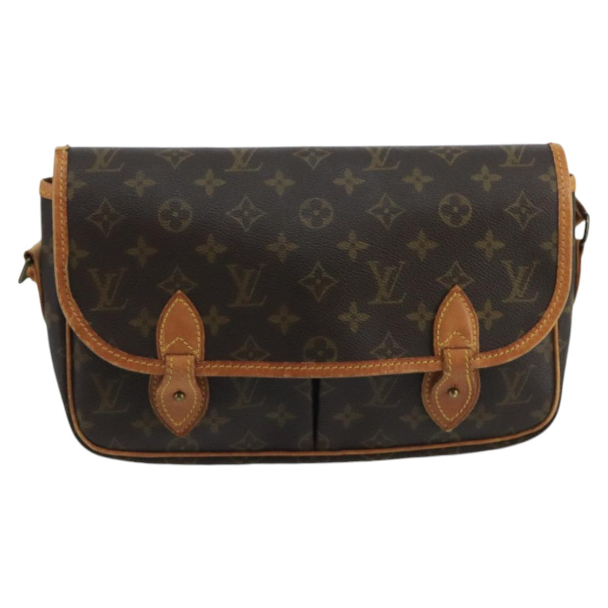 LOUIS VUITTON Monogram Gibeciere MM Shoulder Bag M42247 LV Auth 101252