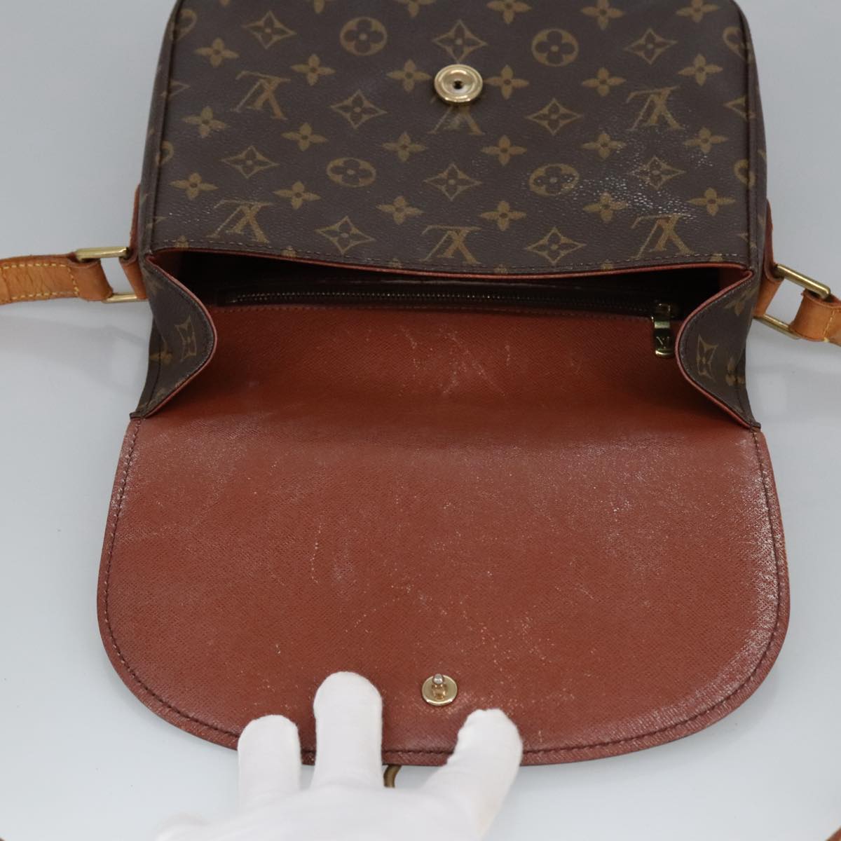 LOUIS VUITTON Monogram Saint Cloud GM Shoulder Bag M51242 LV Auth 101254