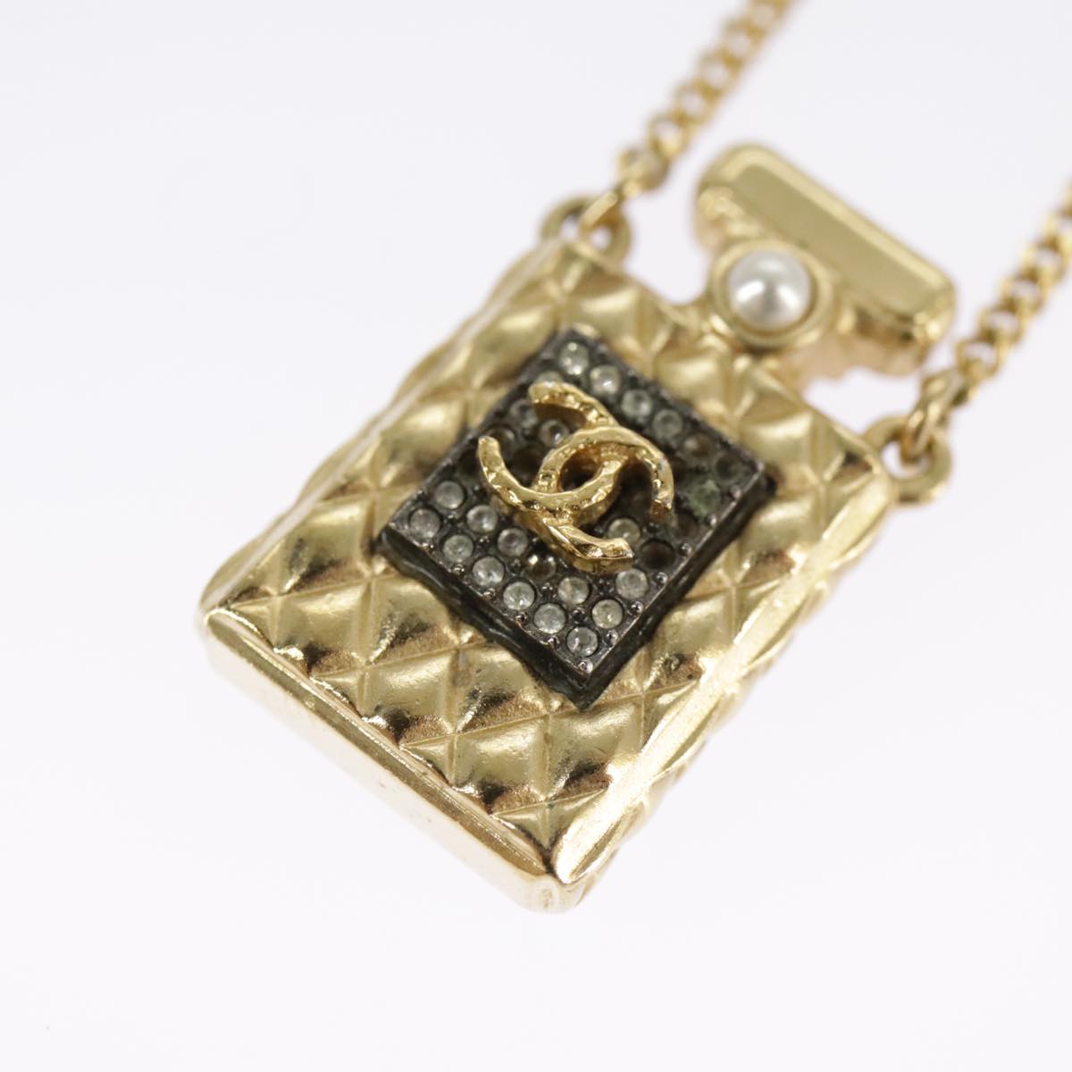 CHANEL Necklace metal Gold Tone CC Auth 101304