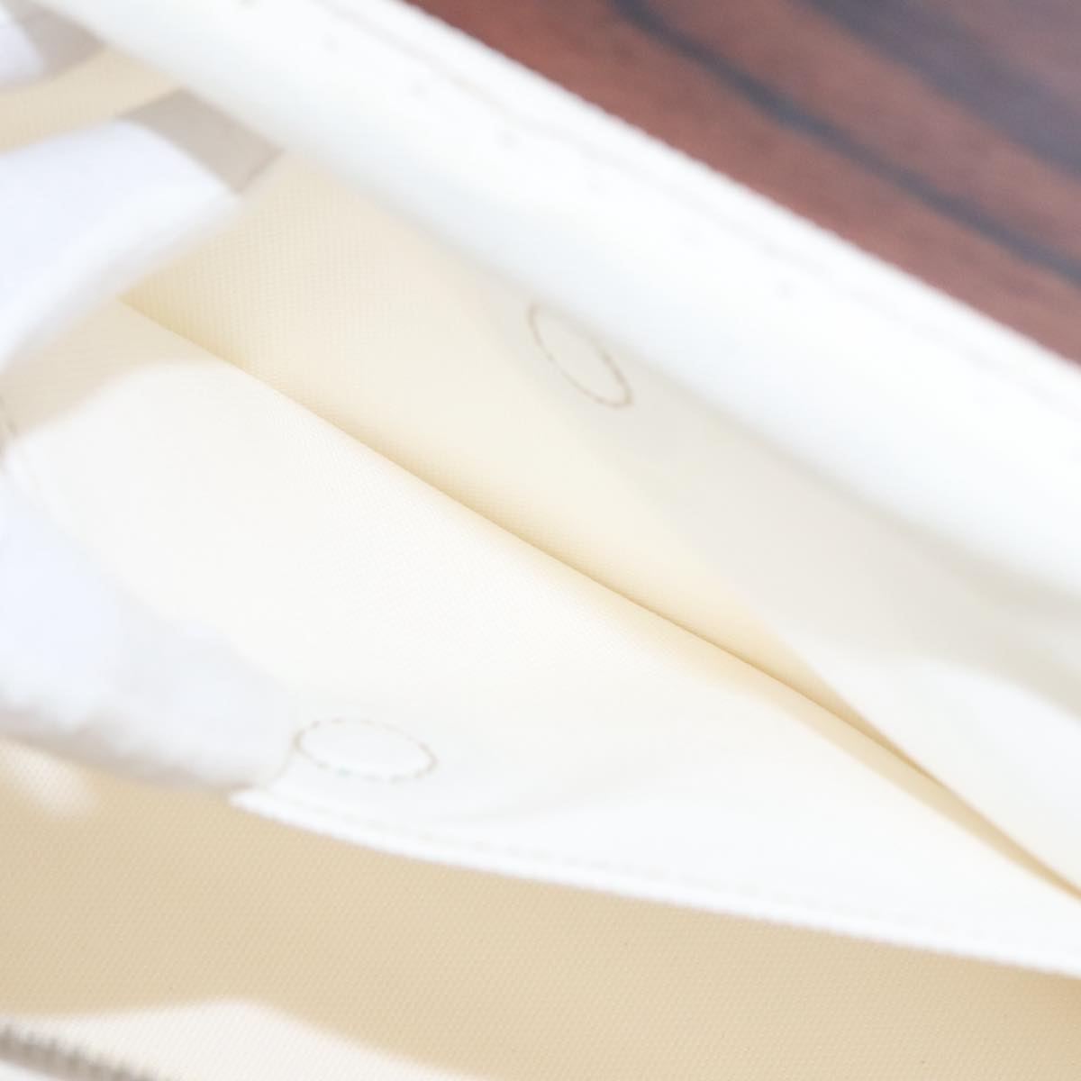 PRADA Canapalage Hand Bag Canvas White Silver 1BG350 Auth 101308SV