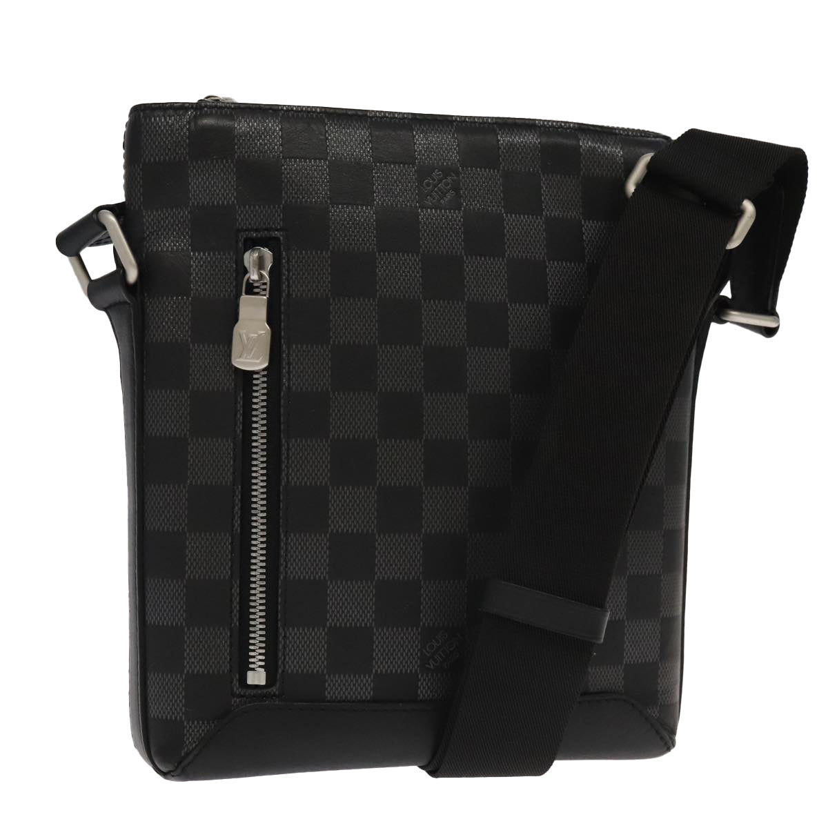 LOUIS VUITTON Damier Infini  Discovery Messenger PPM Onyx N40122 LV Auth 101346A