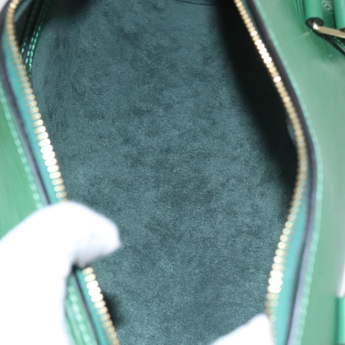 LOUIS VUITTON Epi Soufflot Hand Bag Green M52224 LV Auth 101350